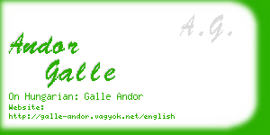 andor galle business card